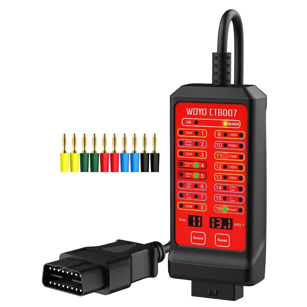 12V 24V Portable CAN Tester 16 Pin Break Out Box Detection CAN Bus Circuit Tester Vehicle Diagnosis On-Board Diagnostics Tester