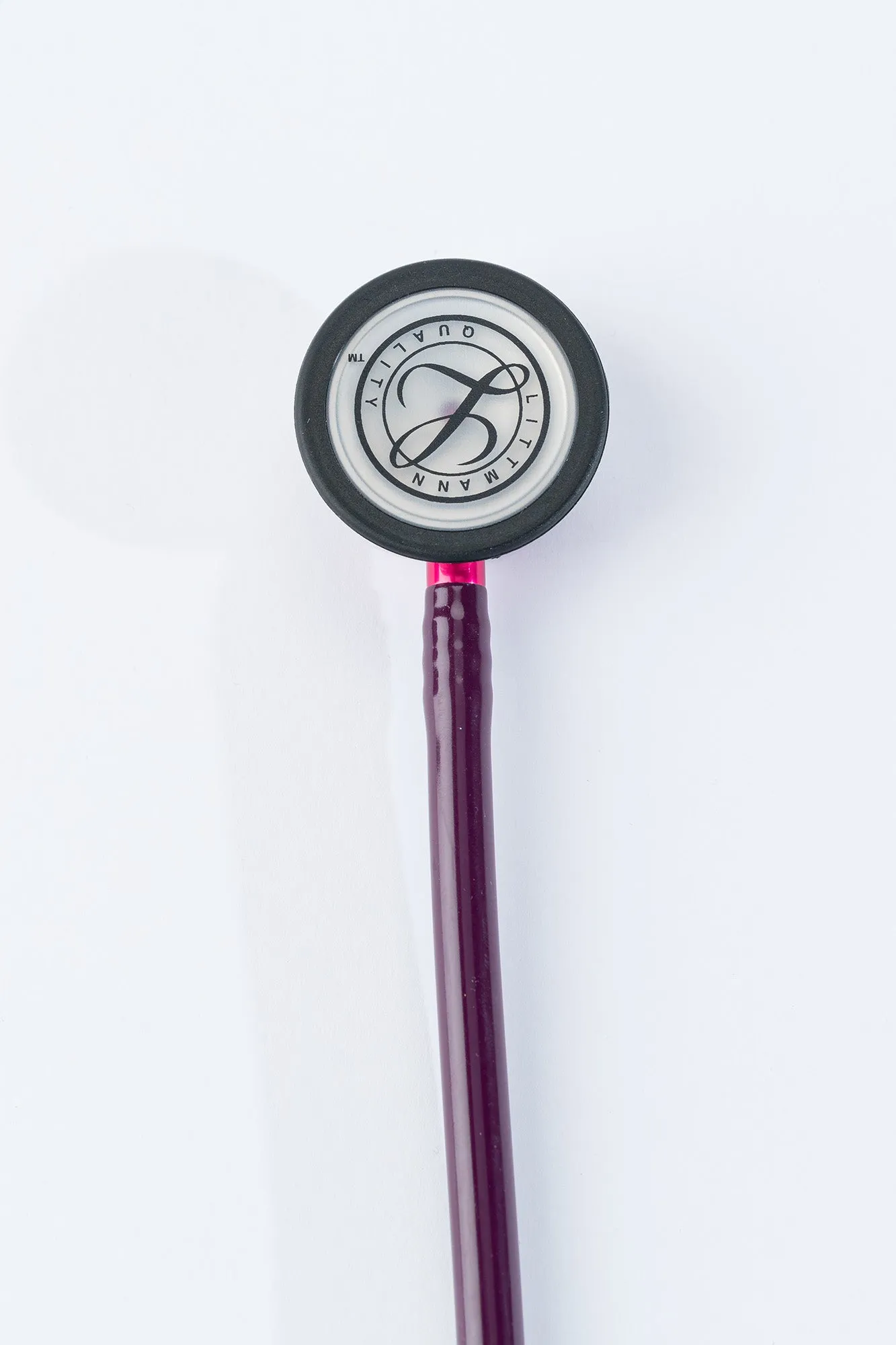 3M™ Littmann®  Classic III™ Monitoring Stethoscope, Mirror Finish Chest-piece, Plum Tube, Pink Stem and Smoke Headset, 27 inch, 5960