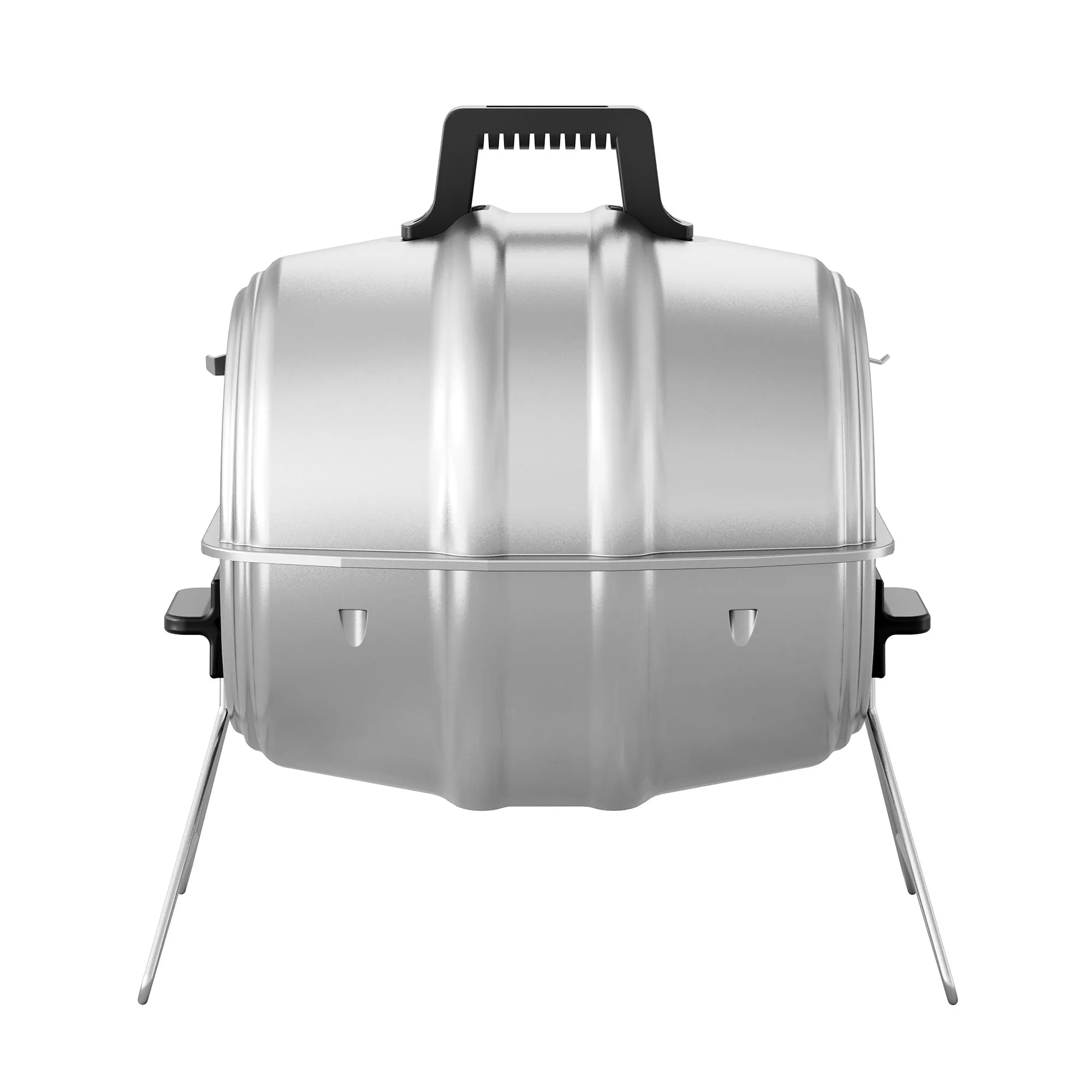 Americana Grills Keg A Que Charcoal BBQ Portable Grill, 186 Square Inch, Silver