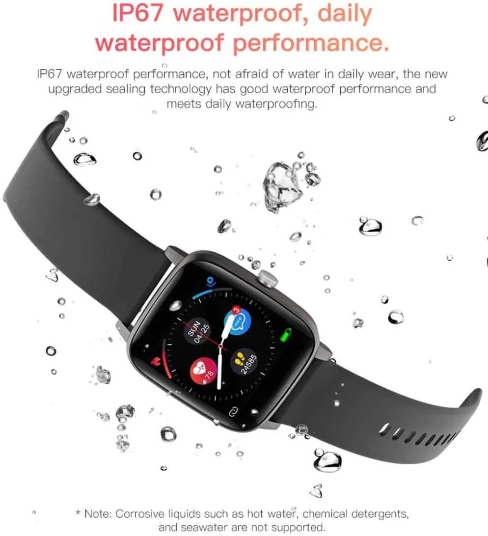 Android Smart Watch Heart rate Monitor with Body Temperature