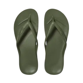 Archies Arch Support Flip Flops - Khaki