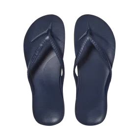 Archies Arch Support Flip Flops - Navy