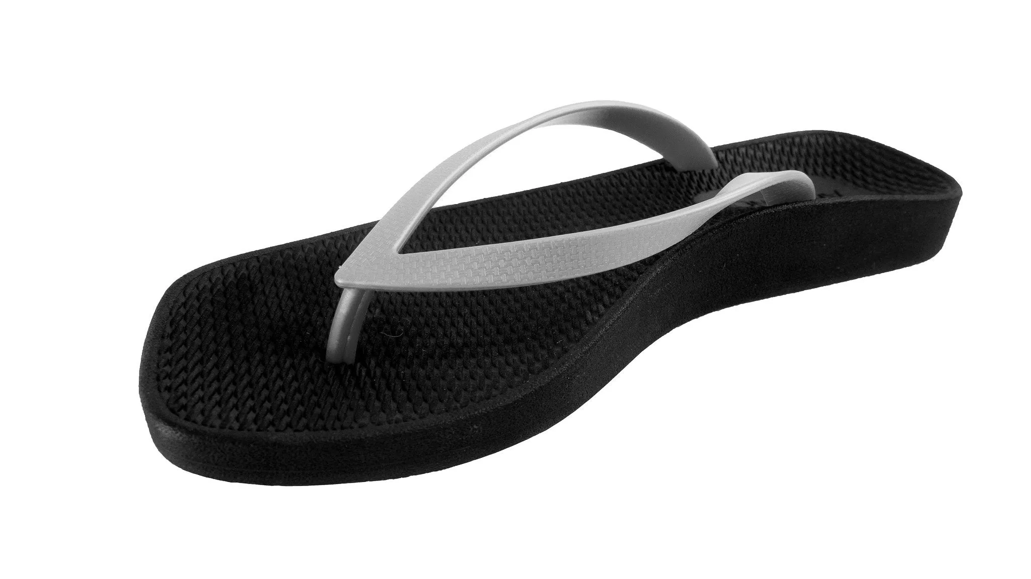 Archline Breeze Orthotic Thongs – Black/Silver