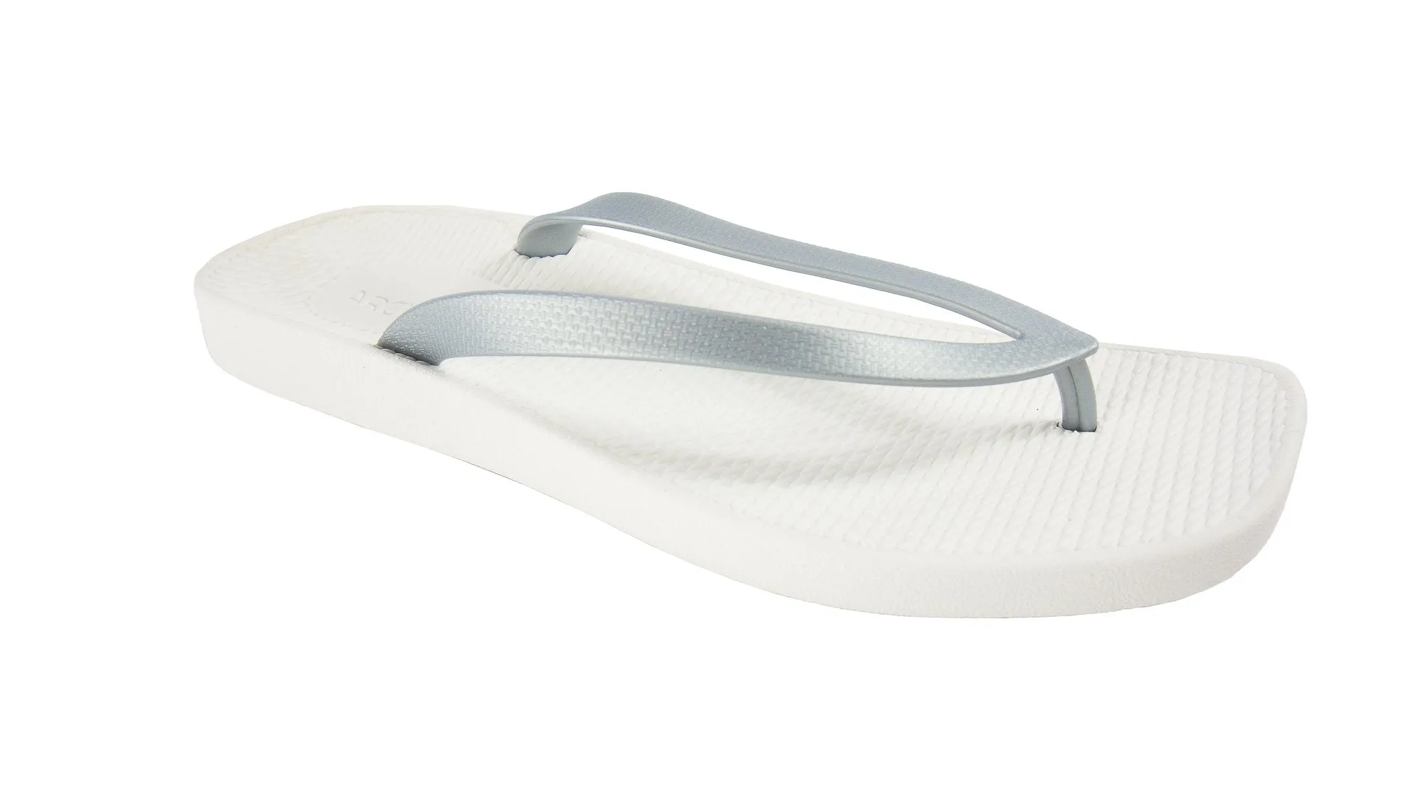 Archline Breeze Orthotic Thongs – White/Silver