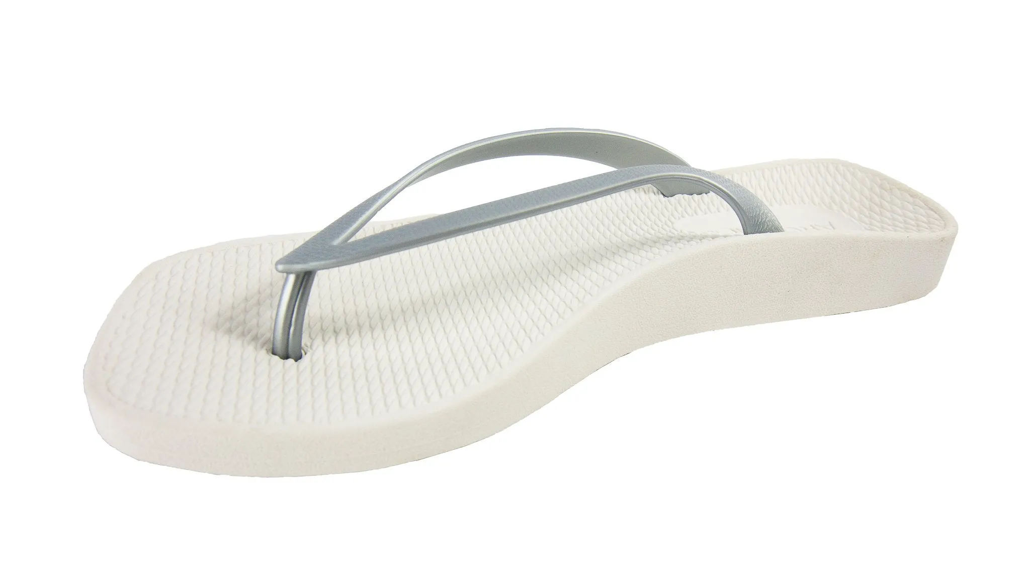 Archline Breeze Orthotic Thongs – White/Silver