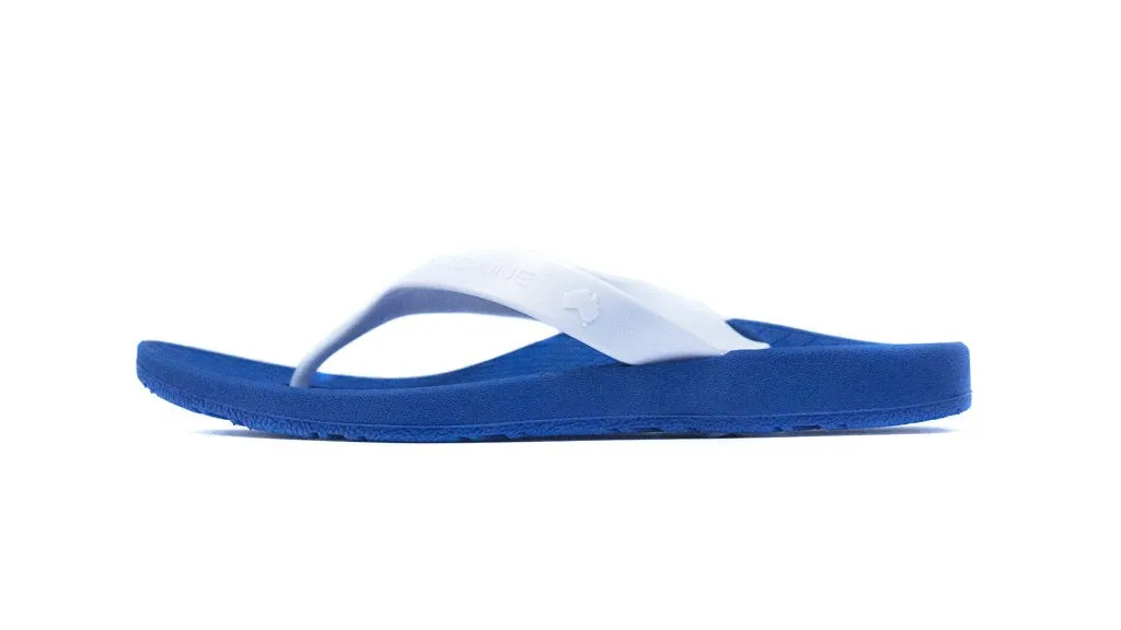 Archline Kids Orthotic Thongs – Blue/White