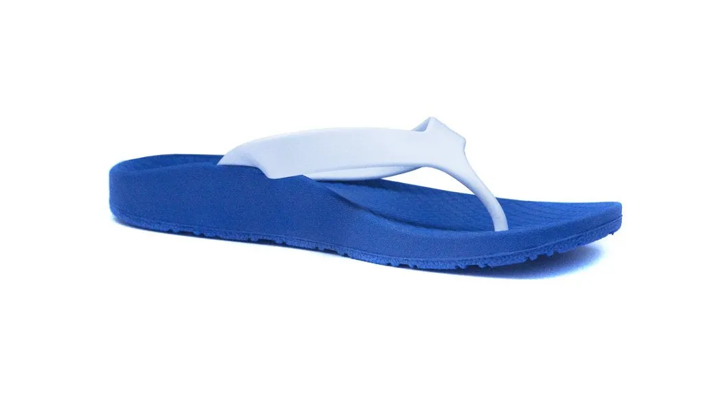 Archline Kids Orthotic Thongs – Blue/White