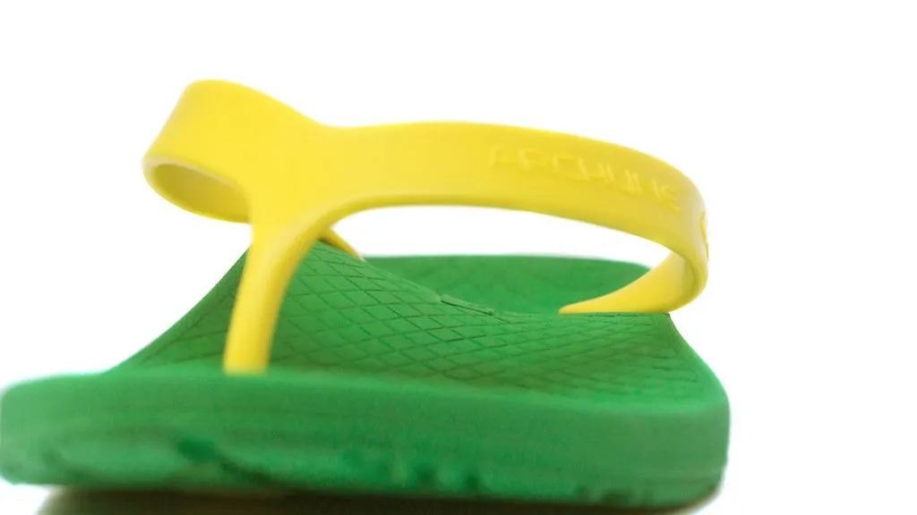 Archline Kids Orthotic Thongs – Green/Gold