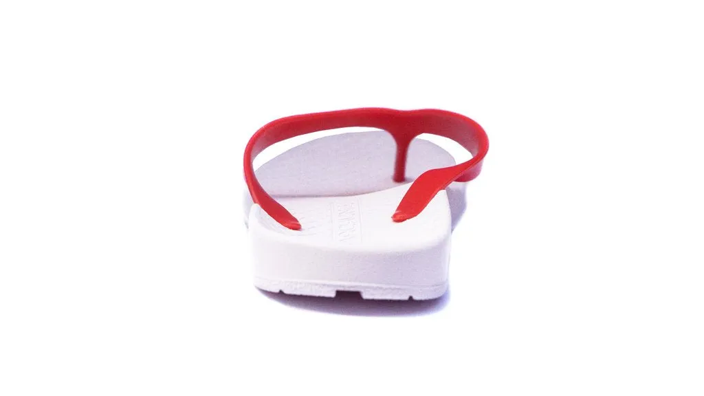 Archline Kids Orthotic Thongs – White/Red