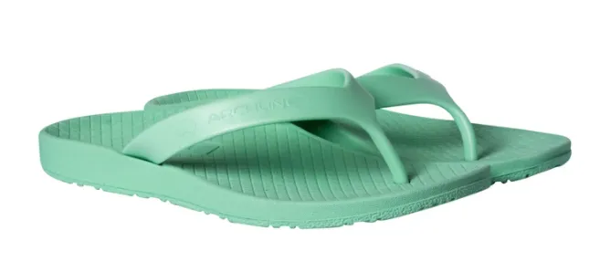 ARCHLINE Orthotic Thongs Arch Support Shoes Footwear Flip Flops - Dew Green