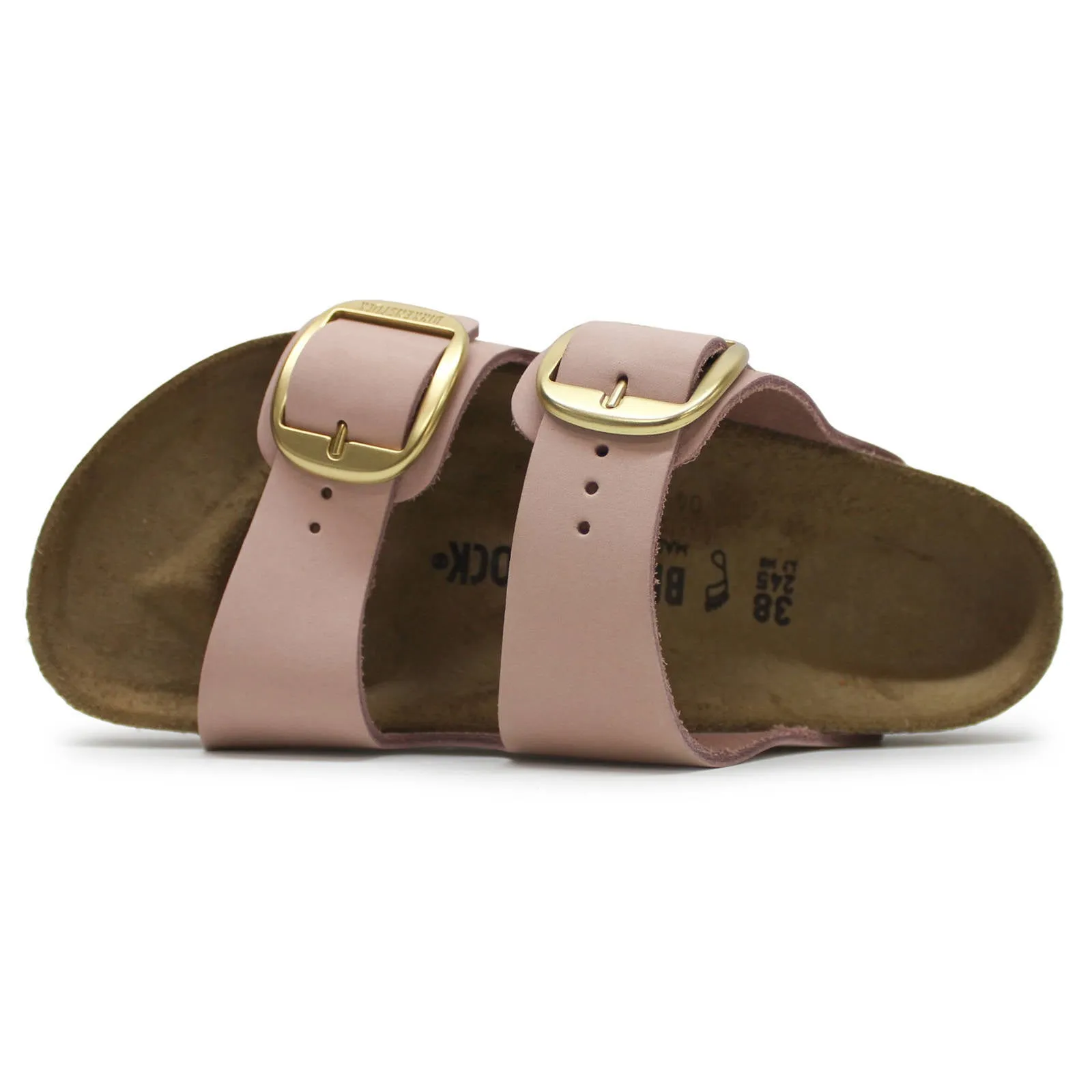 Arizona Big Buckle Nubuck Leather Unisex Slides Sandals