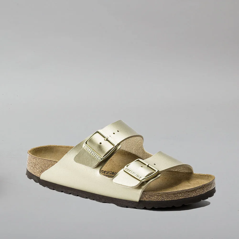 BIRKENSTOCK ARIZONA GOLD SANDALS