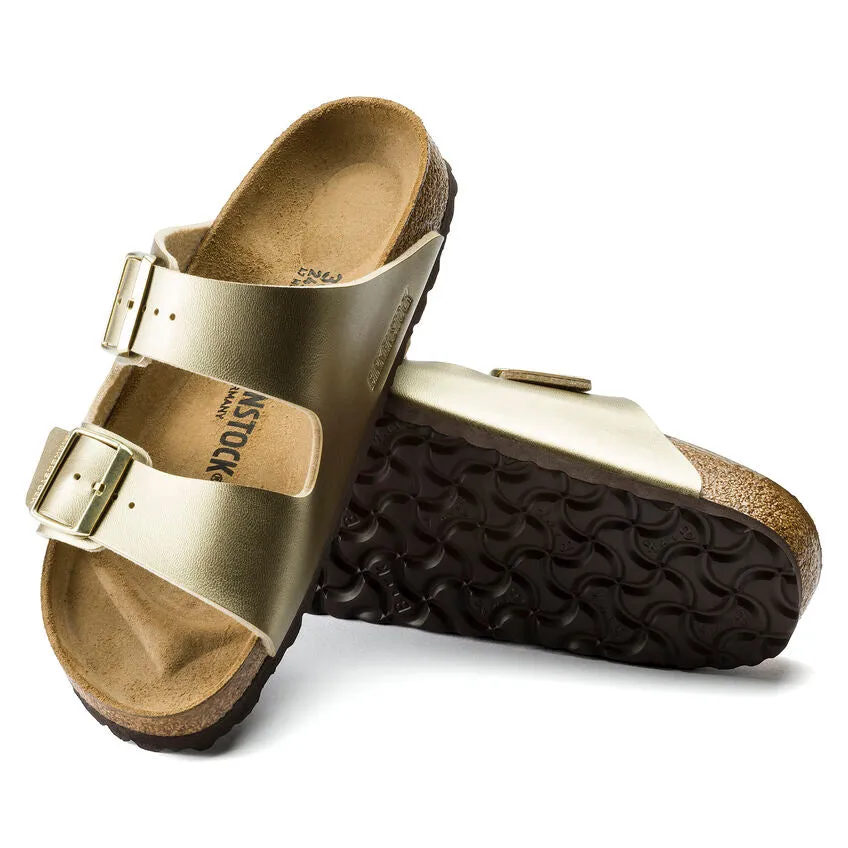 BIRKENSTOCK ARIZONA GOLD SANDALS