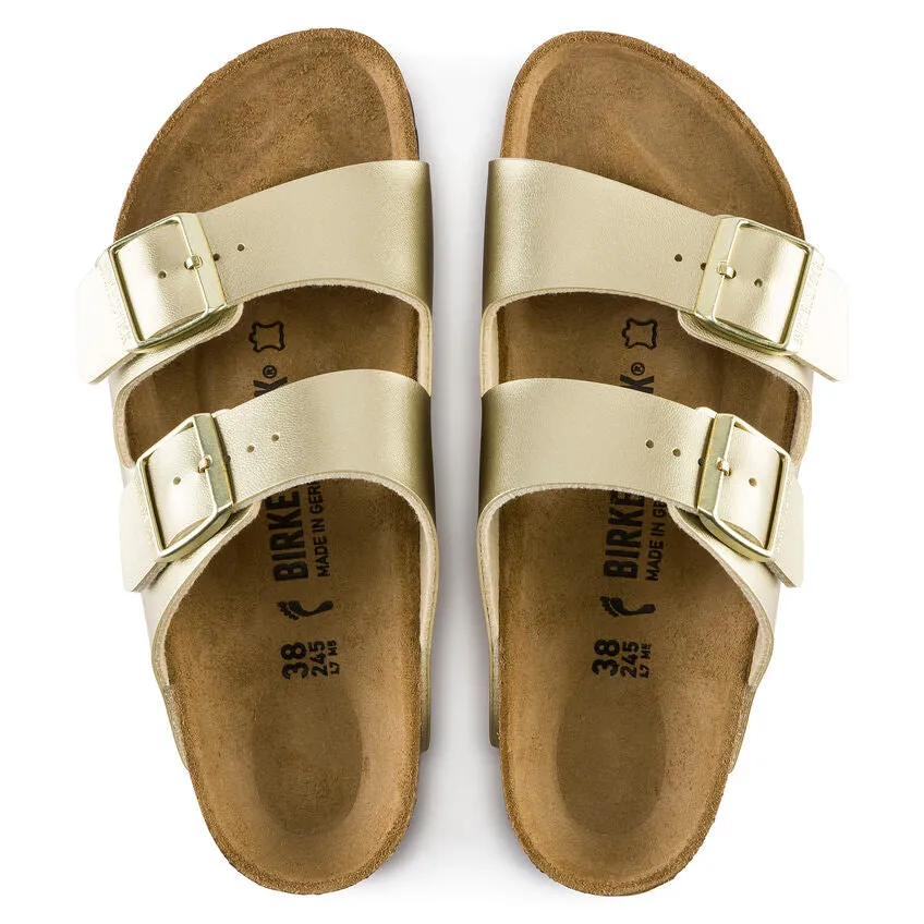 BIRKENSTOCK ARIZONA GOLD SANDALS