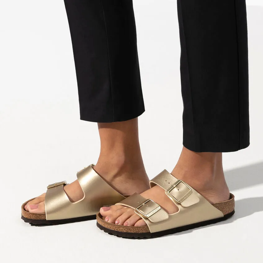 BIRKENSTOCK ARIZONA GOLD SANDALS