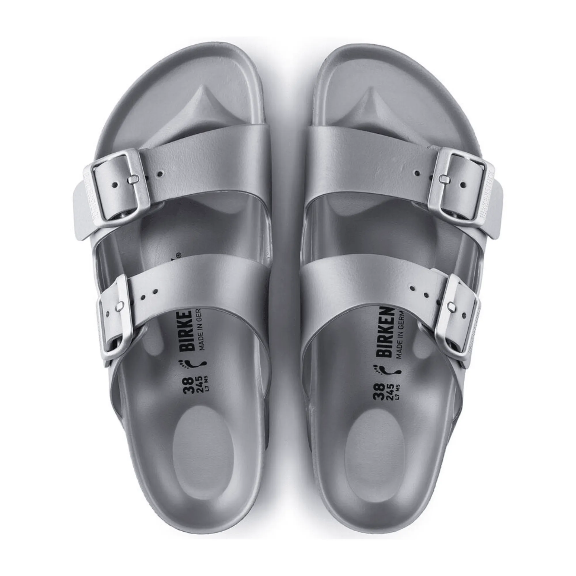 Birkenstock Arizona Metallic Silver EVA Narrow