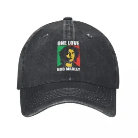 Bob Marley One Love Distressed Denim Snapback | Chill Vibes Meet Rebel Style