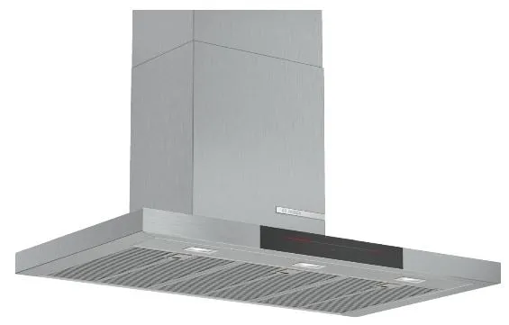 Bosch Series 6 DWB98JQ50B Wall-mounted cooker hood 90 cm   PRB3A6B70K Series 8 Domino gas hob 30 cm Ceramic, Black   PKF375CA2E Series 2 Domino Electric hob 30 cm Black, surface mount with frame