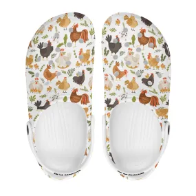 Chicken Pattern Clogs Farm Animal Clogs Womens All Over Printing Classic Sandals