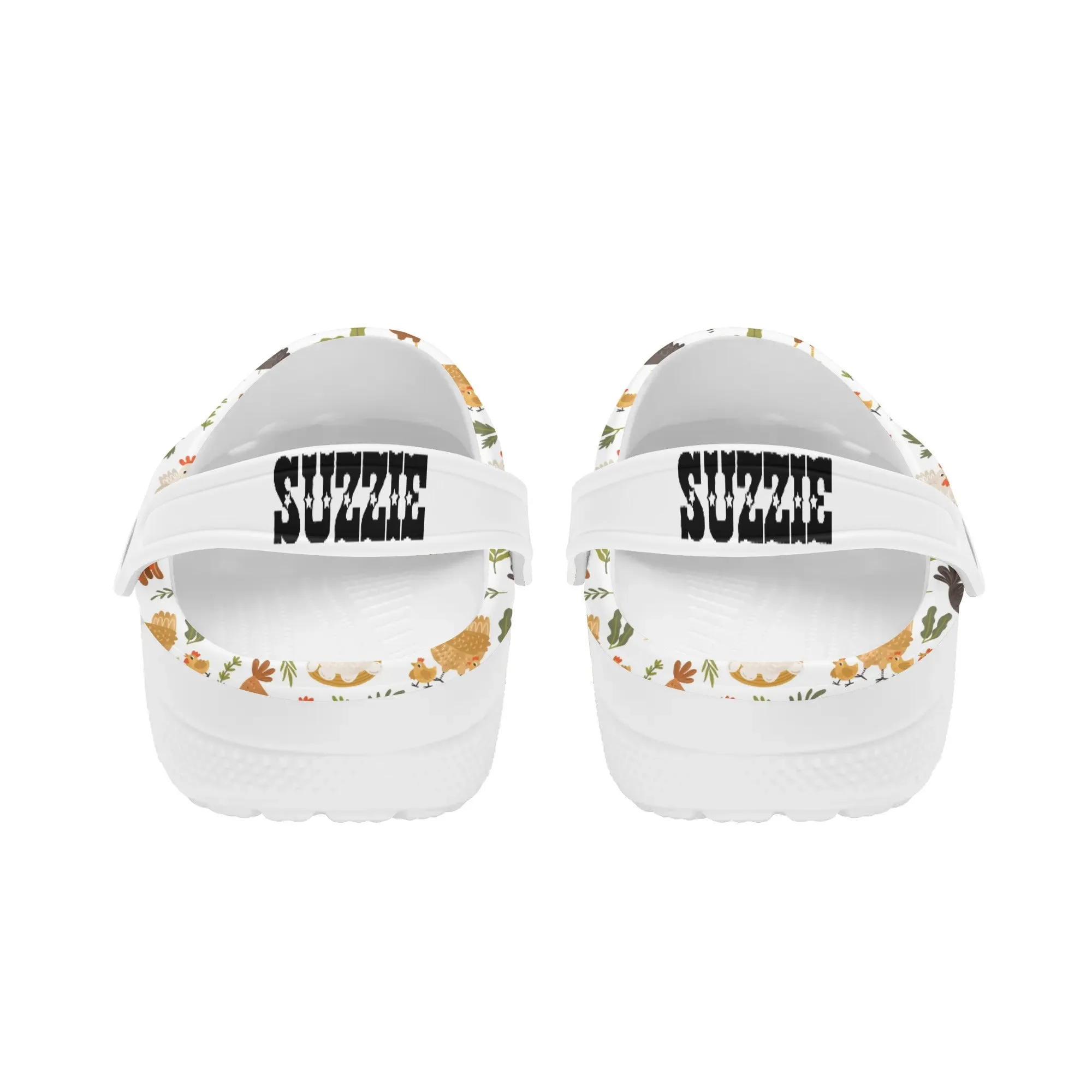 Chicken Pattern Clogs Farm Animal Clogs Womens All Over Printing Classic Sandals