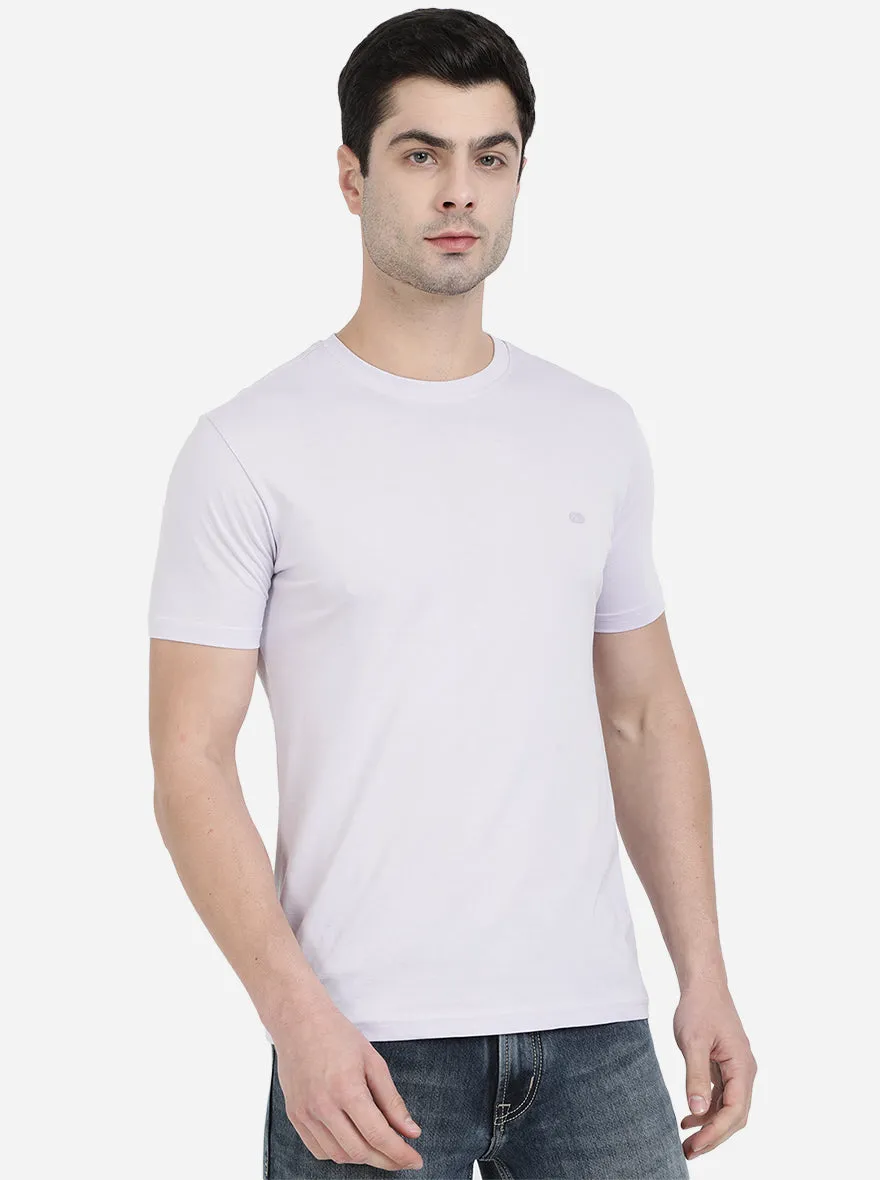 Cool Grey Solid Slim Fit T-Shirt | JadeBlue