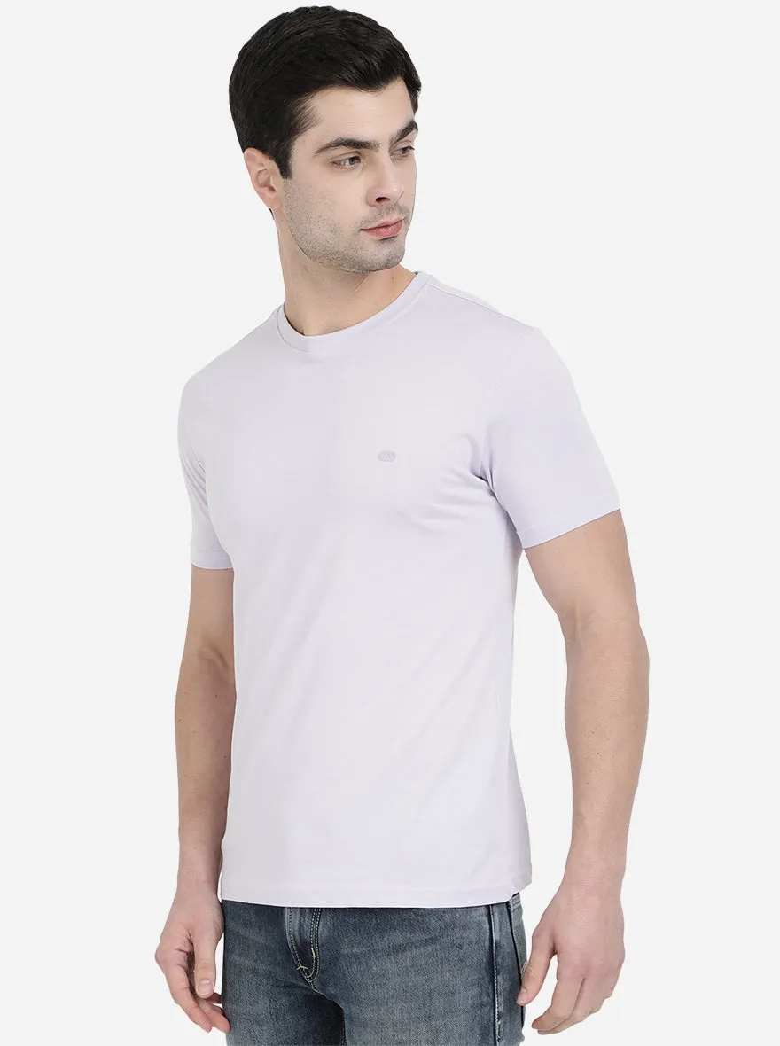 Cool Grey Solid Slim Fit T-Shirt | JadeBlue