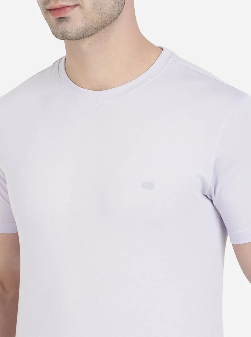 Cool Grey Solid Slim Fit T-Shirt | JadeBlue