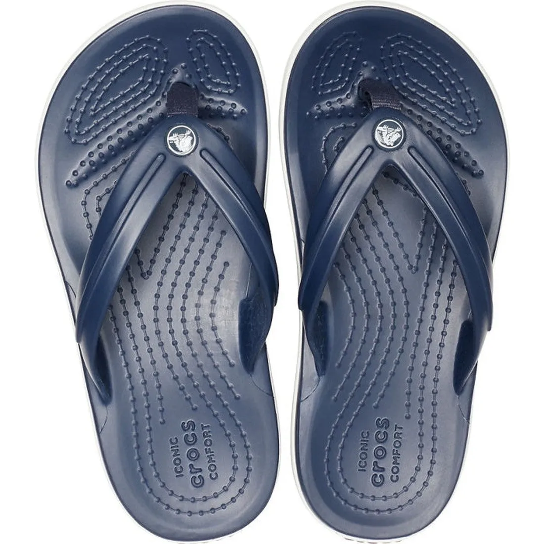 Crocs Kids Crocband Flip Flop No Back Strap Navy