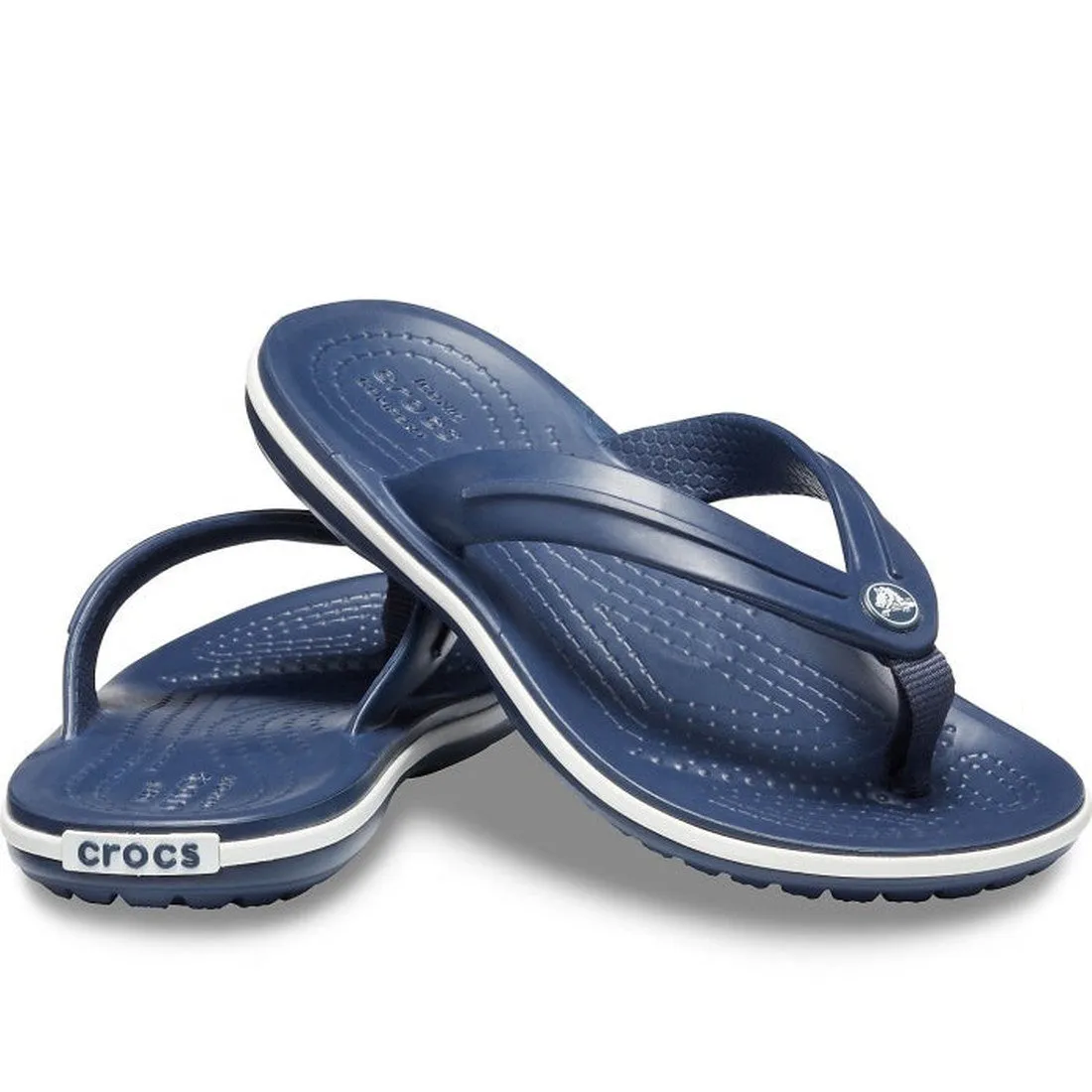 Crocs Kids Crocband Flip Flop No Back Strap Navy