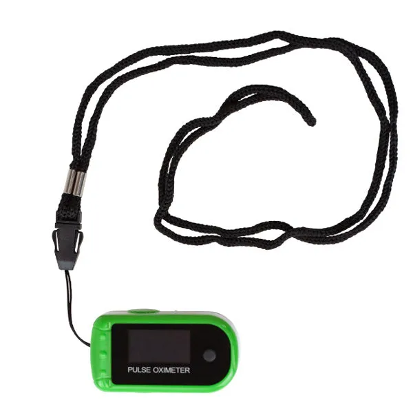 Digital Pulse Oximeter with LED Screen and Lanyard