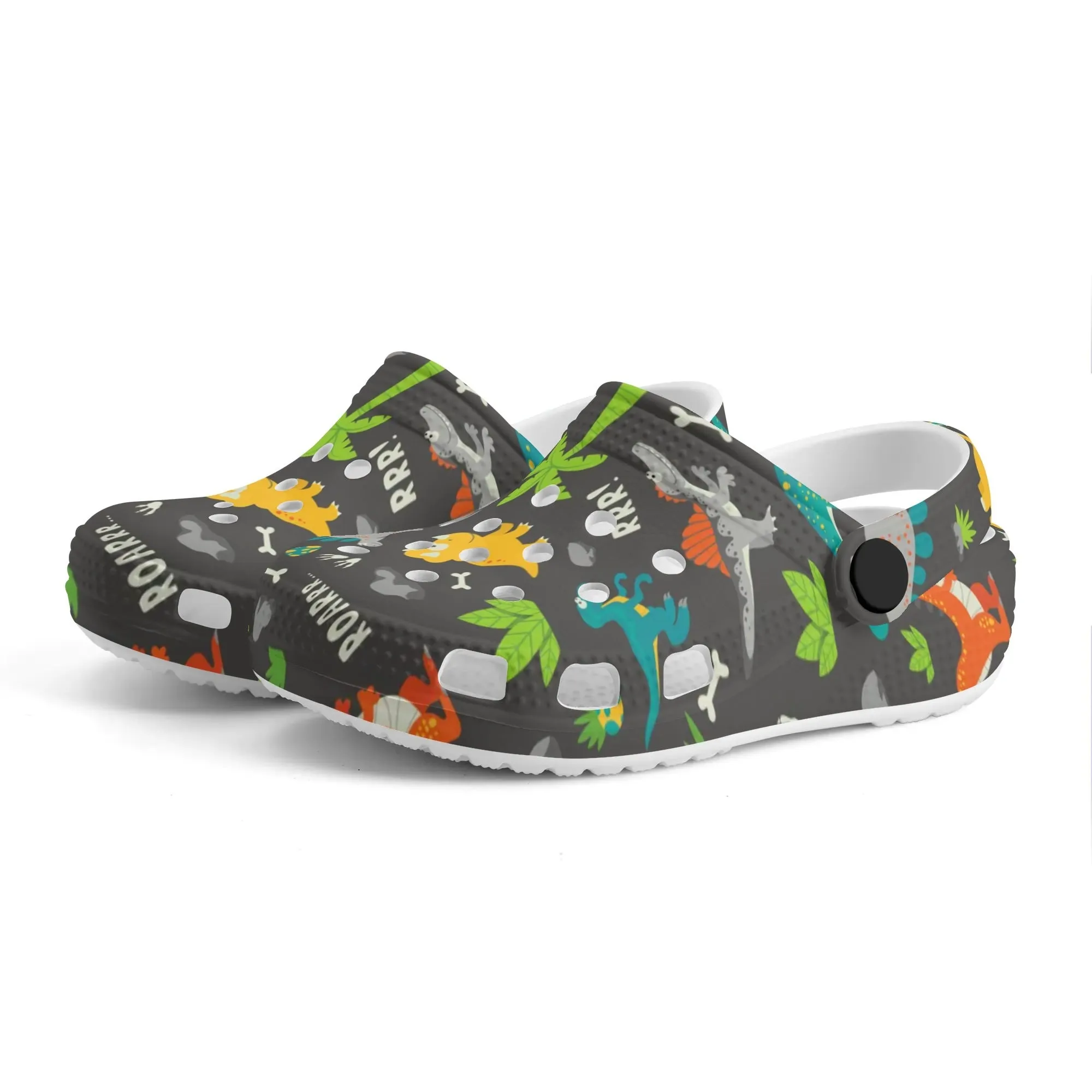 Dinosaur Clogs Kids All Over Printing Classic Sandals