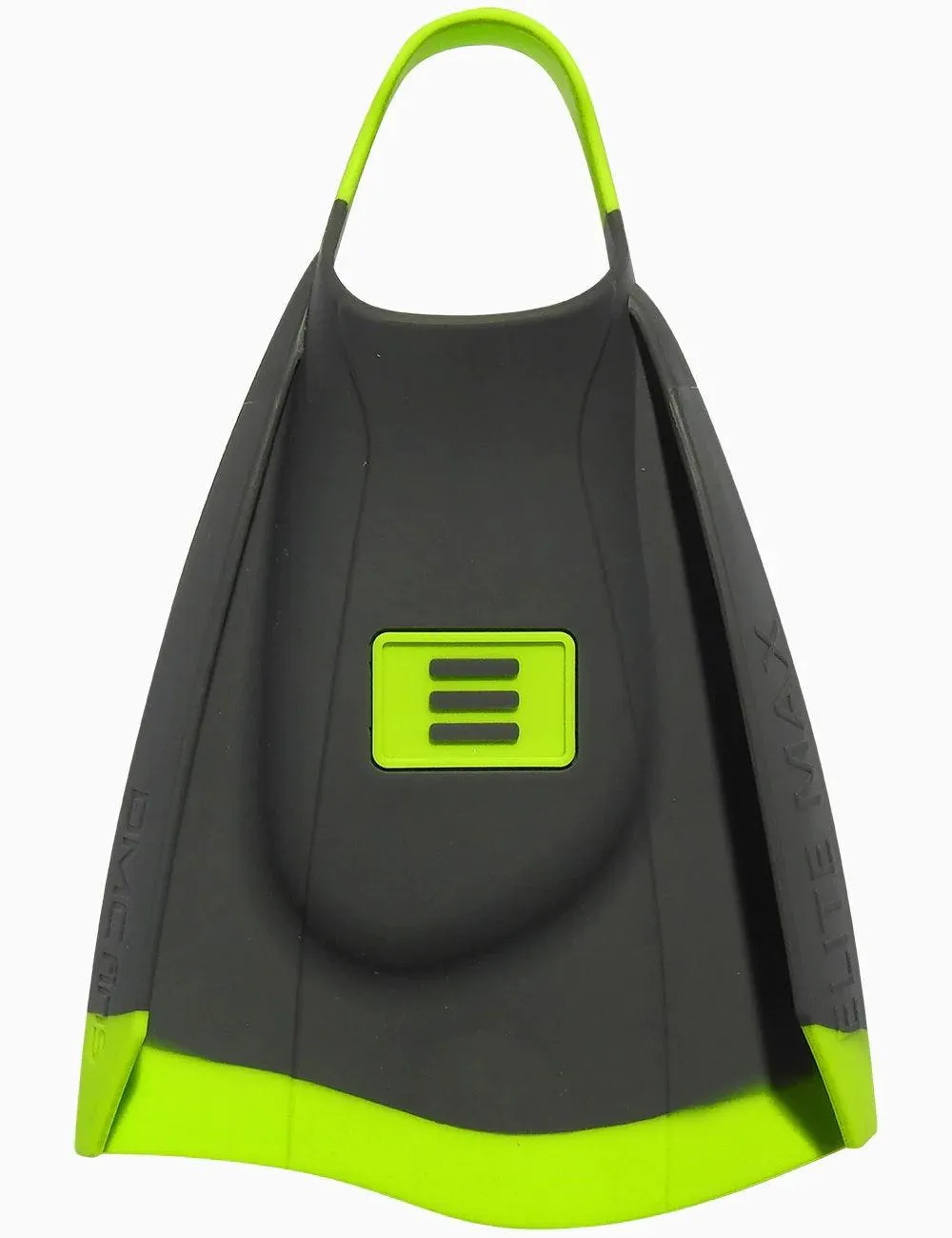 DMC Fins  ELITE Max Charcoal Fluro Green Double Rail - Swim Fins