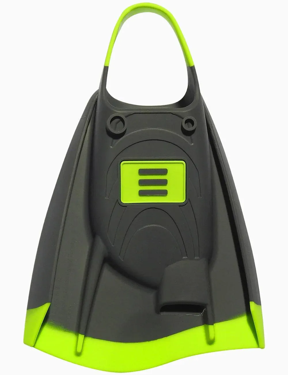 DMC Fins  ELITE Max Charcoal Fluro Green Double Rail - Swim Fins