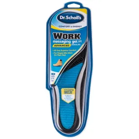 Dr Scholl's Work Massaging Gel Men's Insoles 8-14 Blue 1 pair