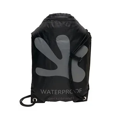 Drawstring Waterproof Backpack - Black/Grey