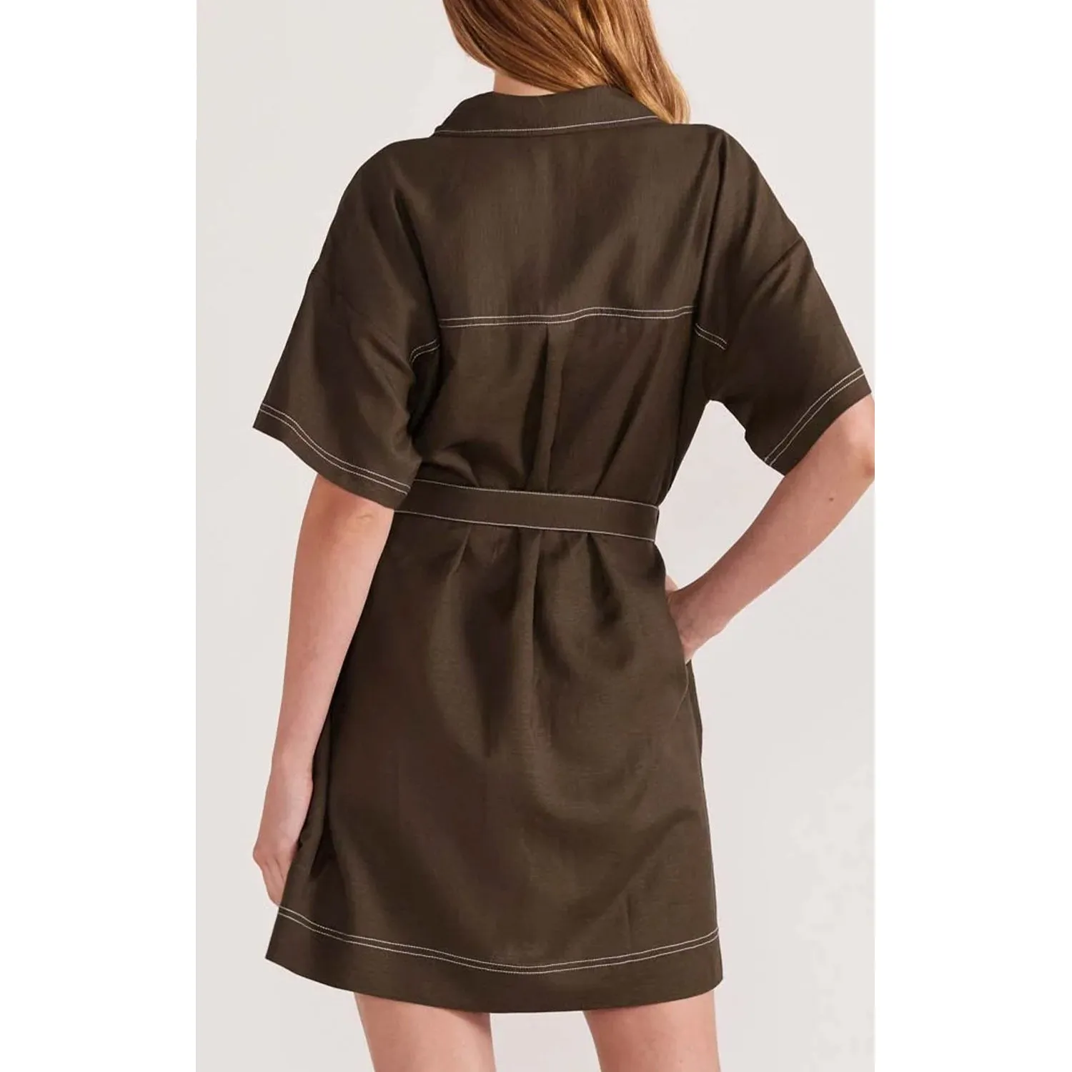 Dress Saskia Mini Shirtdress - Olive