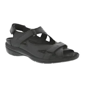 Drew Lagoon Backstrap Sandal (Women) - Black Leather