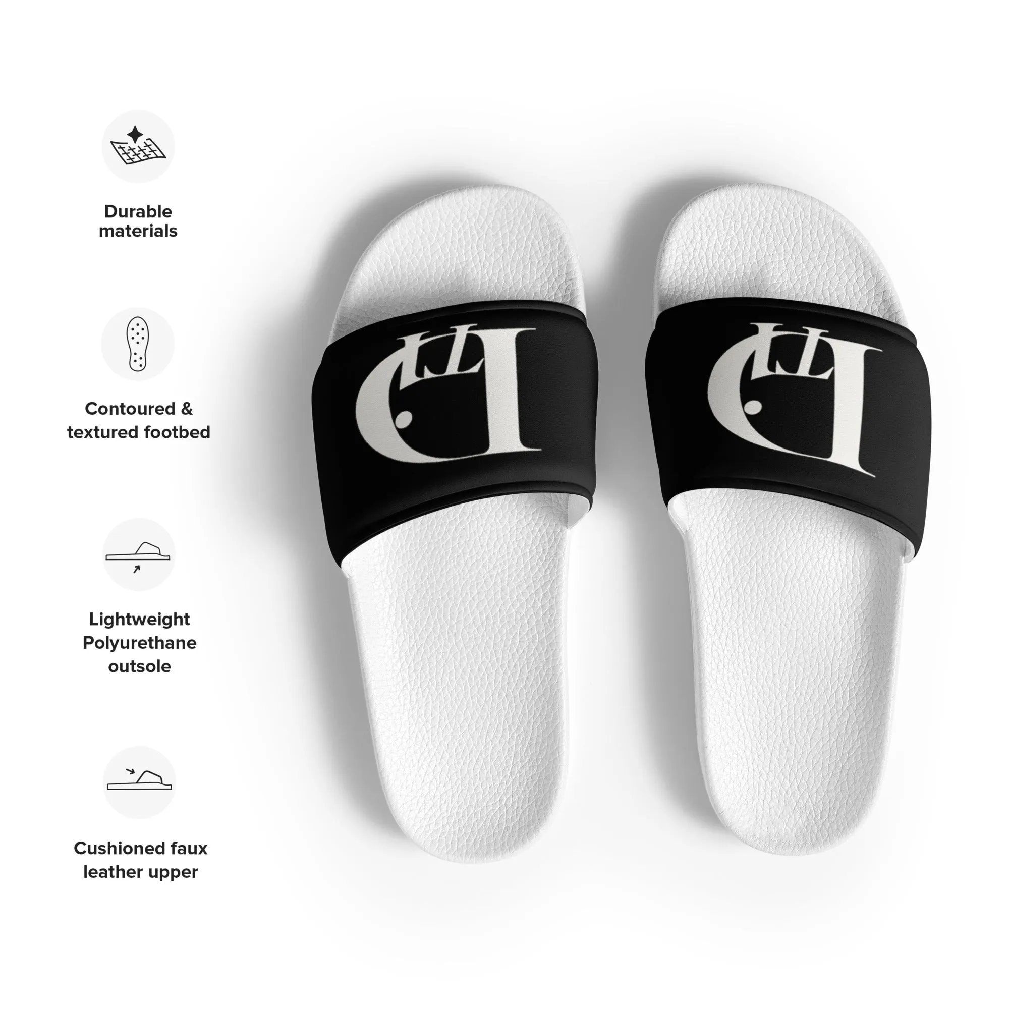 DTI Black and White Women's slides