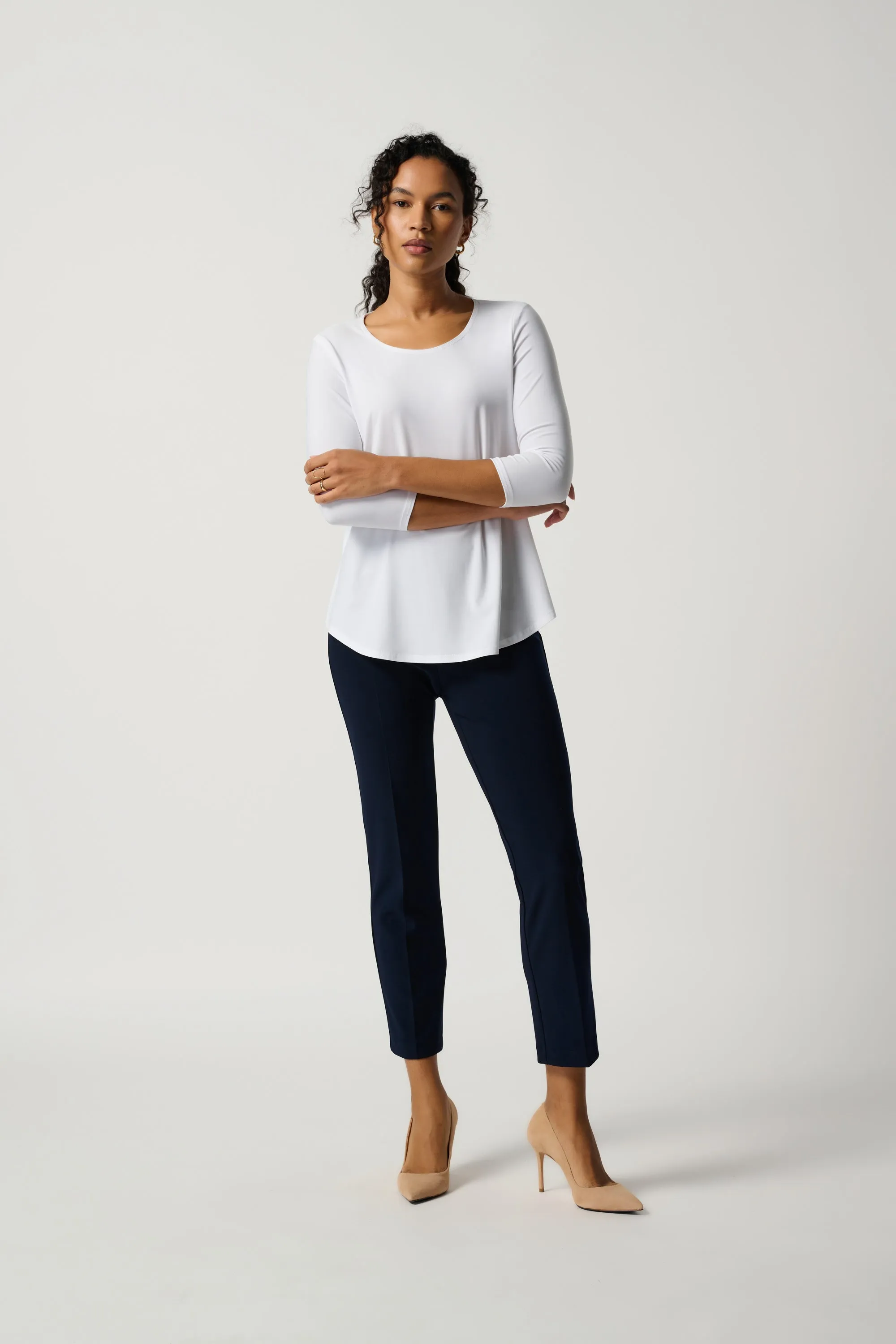 Essential Slim Cropped Pant, Midnight Blue