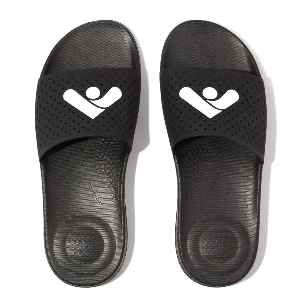 Fitflop iQushion Mens Arrow Pool Slides Black