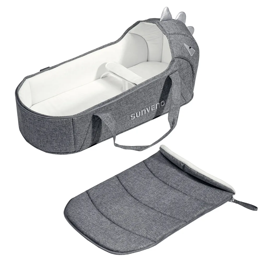 Foldable Travel Carry Cot - Grey