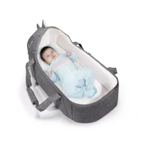 Foldable Travel Carry Cot - Grey