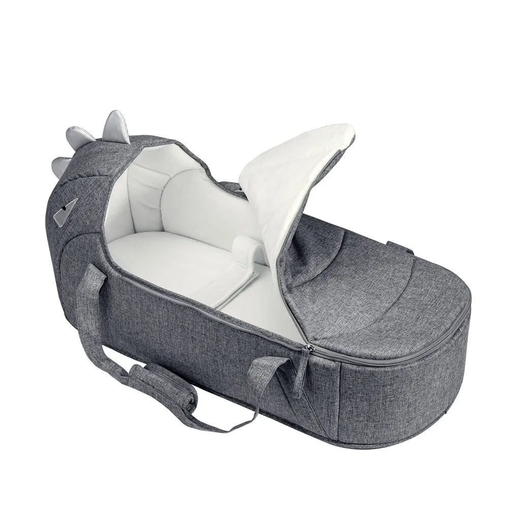 Foldable Travel Carry Cot - Grey