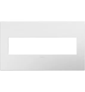 Gloss White-on-White, 4-Gang Wall Plate