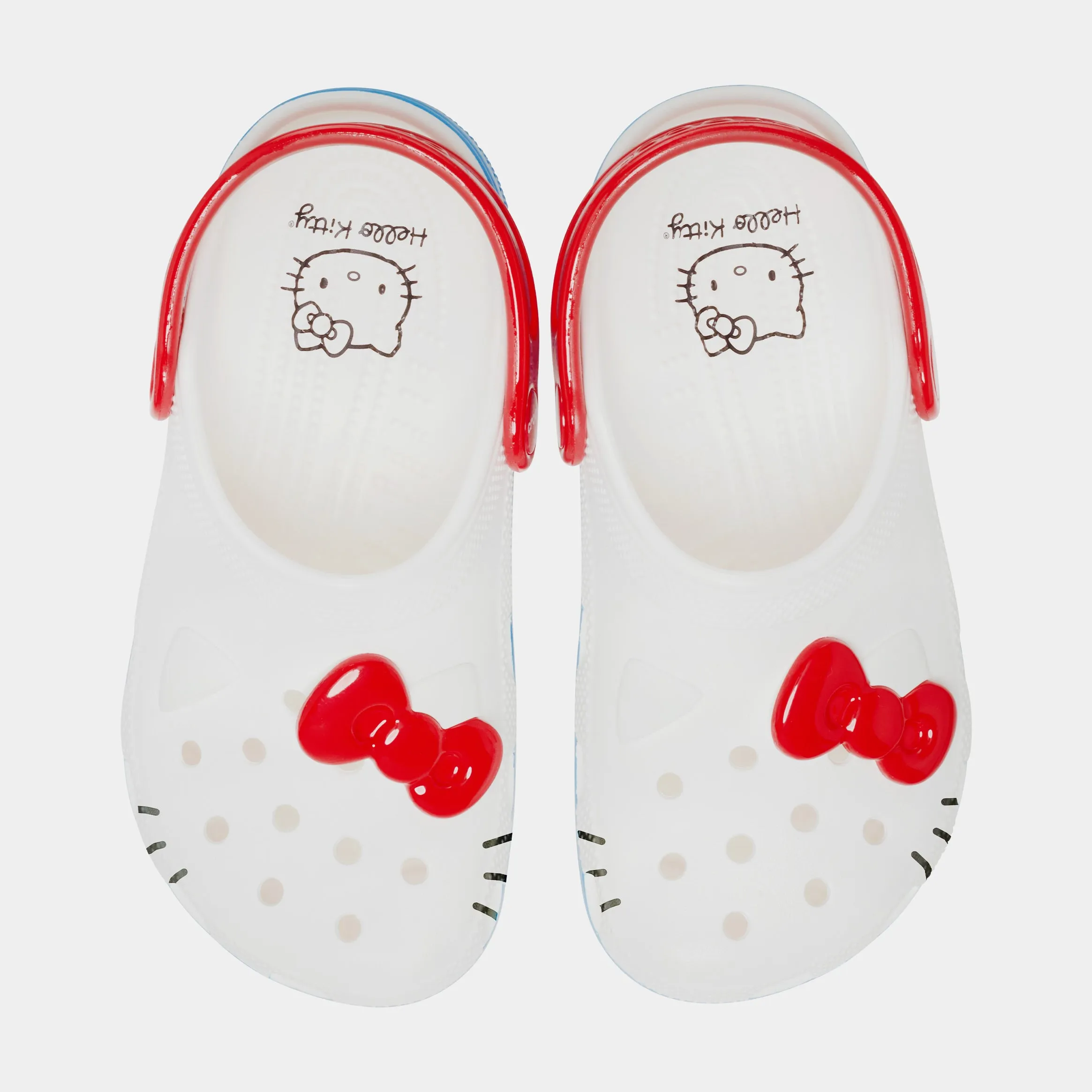 Hello Kitty Classic Clog Infant Toddler Sandals (White/Red) Free Shipping