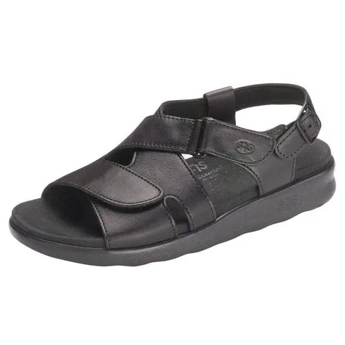 Huggy Black Cross Strap Sandal Sas