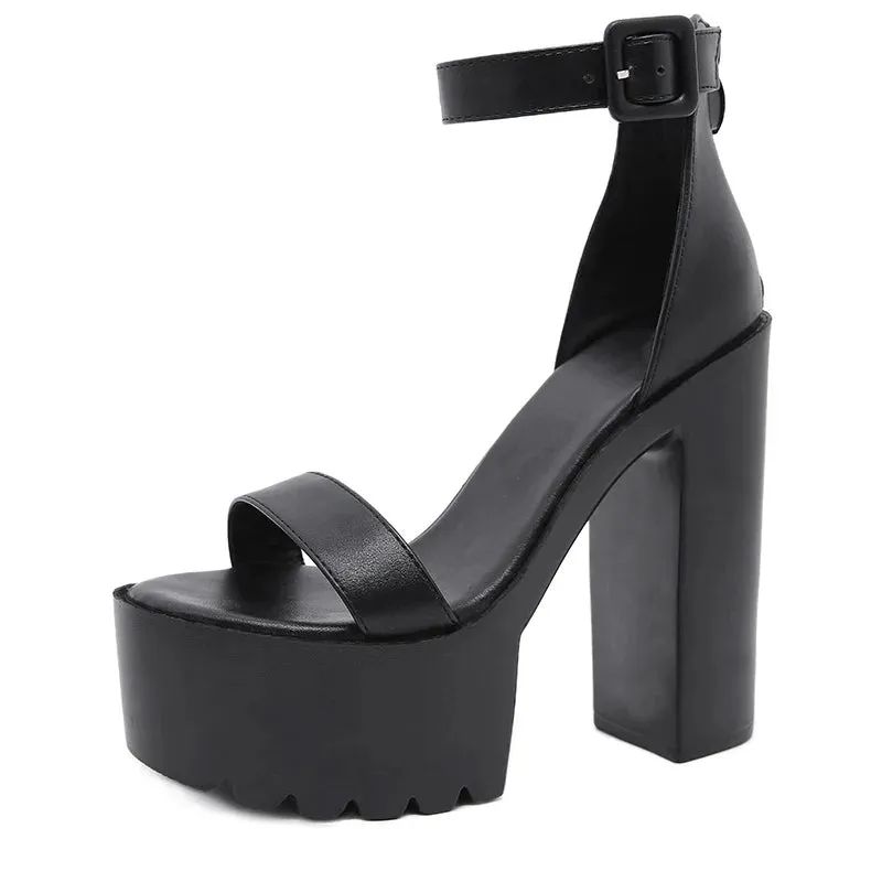 Joskaa 2024 New Chunky Heel Sandal