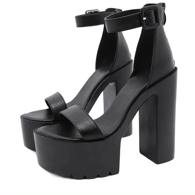 Joskaa 2024 New Chunky Heel Sandal