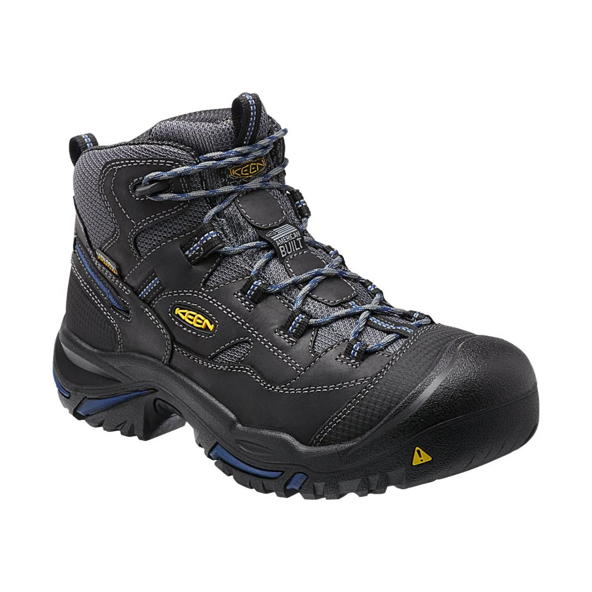 KEEN Utility Men's Braddock Mid Waterproof Soft Toe Boot - Raven/Estate Blue