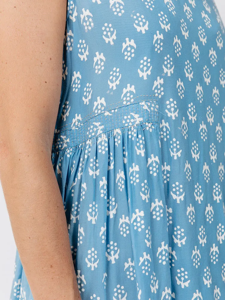 Melody Midi Dress - Cornflower Blossom